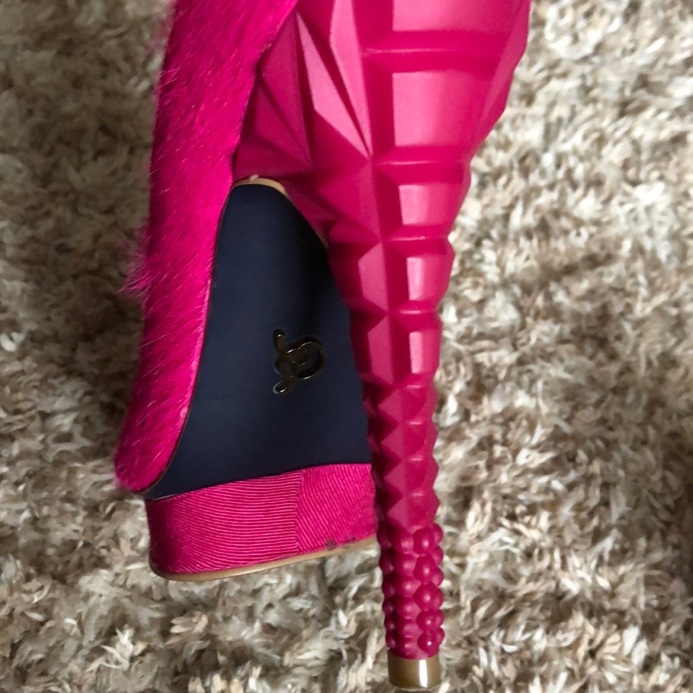 Bright Pink Platform Heels - Picture 6 of 6